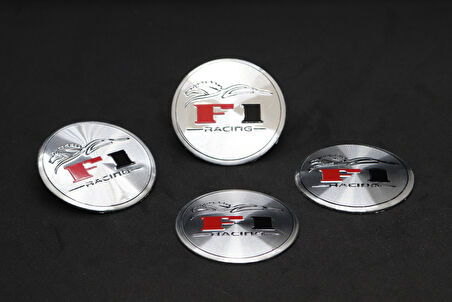 Jant Göbek Arma İthal Metal Sticker F1 Racing Dizayn