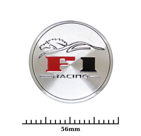 Jant Göbek Arma İthal Metal Sticker F1 Racing Dizayn