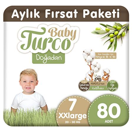 Doğadan Bebek Bezi 7 Numara Xxlarge 80'li  