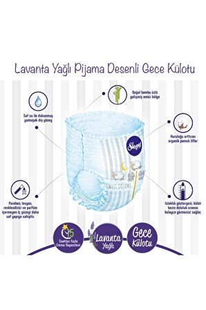 Sleepy Gece Külotu Lavanta Yağlı 3 Beden 4-10 Kg 34'lü