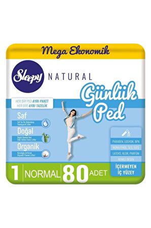 Sleepy Natural Günlük Ped Normal 80 Adet