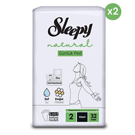 Sleepy Natural Ultra 64'lü Günlük Ped