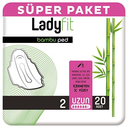 Lady Fit Bambu Ultra Uzun Hijyenik Ped 20 Adet