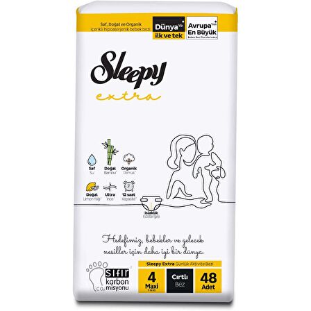 Sleepy Extra Bebek Bezi 4 Numara 48'li Ekonomik Paket 
