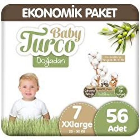 Bebek Bezi Doğadan Ultra Paket No:7 56'lı Baby Turco