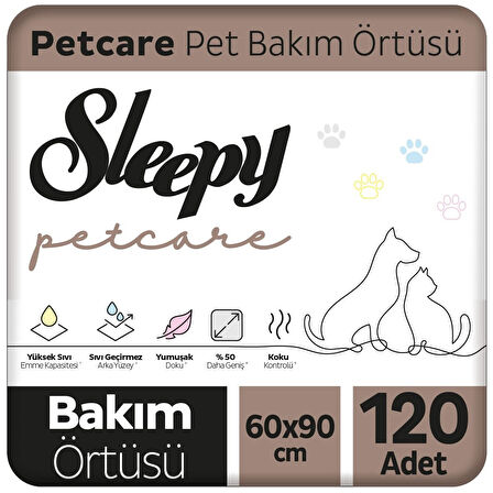 Sleepy Petcare Pet Bakım Örtüsü 60X90 cm 4X30 (120 Adet)