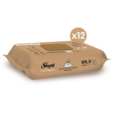 Sleepy Ecologic Yenidoğan Islak Bebek Bakım Havlusu 12x40 (480 Yaprak)