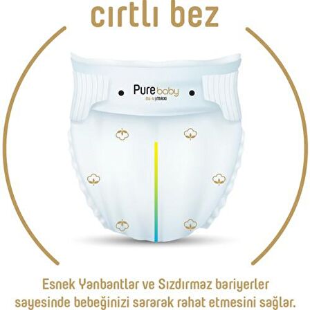 Pure Baby Organic 2 Numara Mini 136'lı Cırtlı Bez