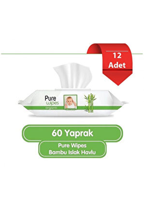 Organik Bambu Özlü Islak Havlu 12×60 (720 Yaprak)