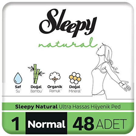 Sleepy Natural Ultra Hassas Hijyenik Ped Normal 48 Adet Ped
