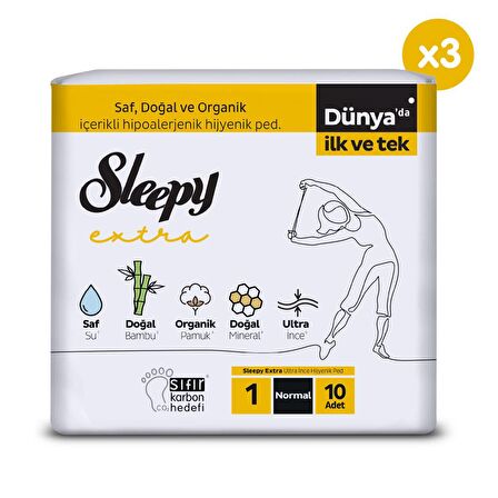Sleepy Extra Ultra İnce Hijyenik Ped Normal 30 Adet Ped