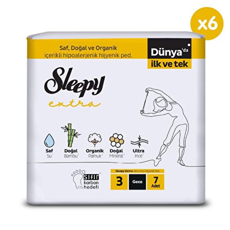 Sleepy Extra Ultra Gece Hijyenik Ped 42 Adet