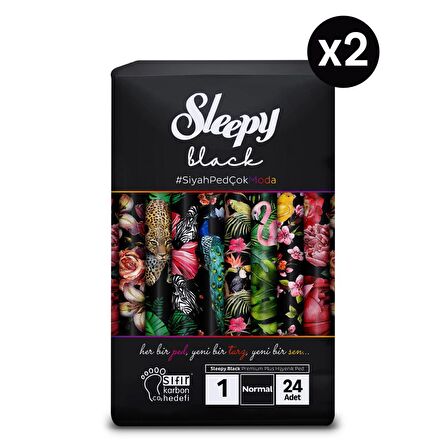 Sleepy Black Premium Plus Normal Hijyenik Ped 48 Adet