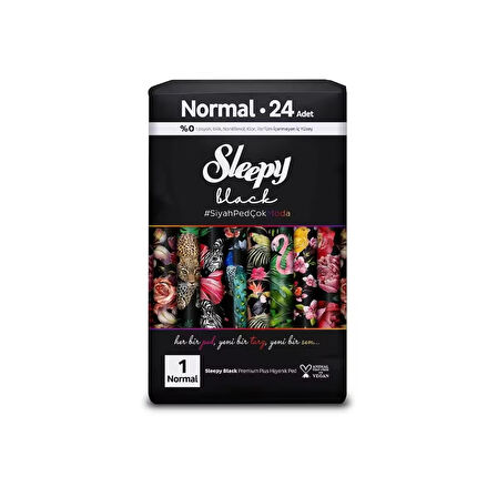 Sleepy Black Premium Plus Normal Hijyenik Ped 24 Adet