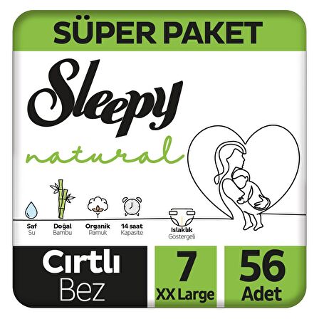 Sleepy Natural 7 Numara XX Large 56'lı Cırtlı Bez