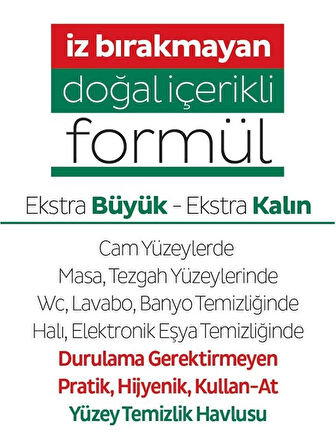 Sleepy Easy Clean Beyaz Sabun Katkılı Yüzey Temizlik Havlusu&Mendili 2x100 (200 Yaprak)