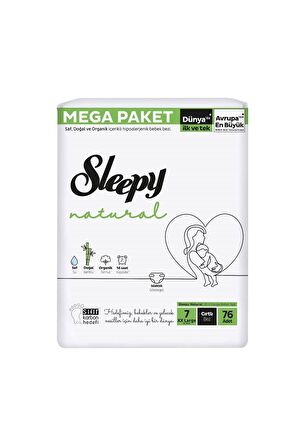 Sleepy Natural 7 Numara XX Large 76'lı Cırtlı Bez