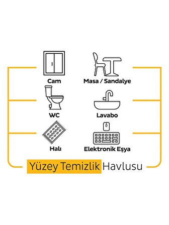 Sleepy Easy Clean Arap Sabunu Katkılı Yüzey Temizlik Havlusu&Mendili 6x100 (600 Yaprak)