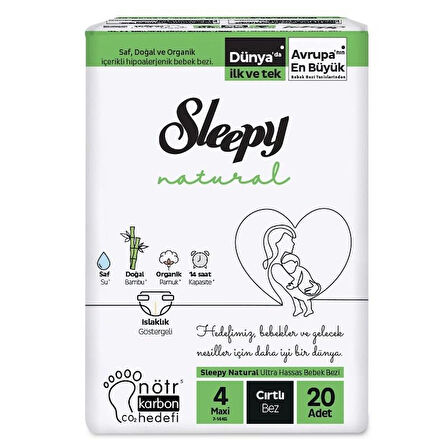 Sleepy Bebek Bezi 4 Numara 7-14 Kg Arası 20 Adet