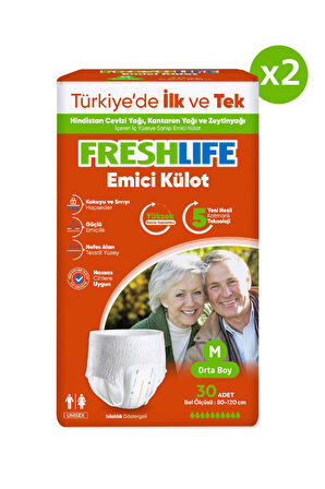 Freshlife Medium Emici Külot 30’lu 2 Paket (60 Adet)