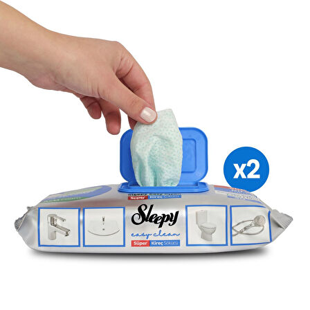 Sleepy Easy Clean Süper Kireç Sökücü Havlu 2x30 (60 Yaprak)