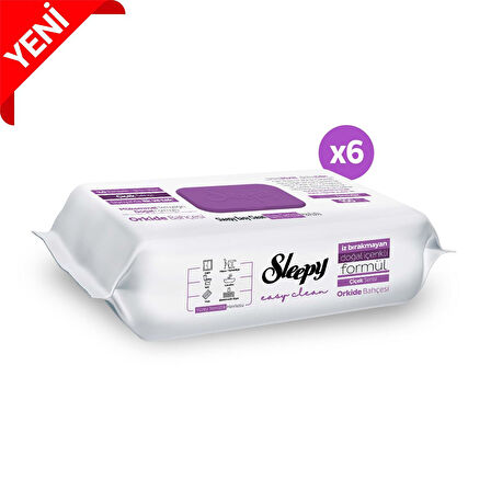 Sleepy Easy Clean Orkide Bahçesi Yüzey Temizlik Havlusu 6x100 (600 Yaprak)