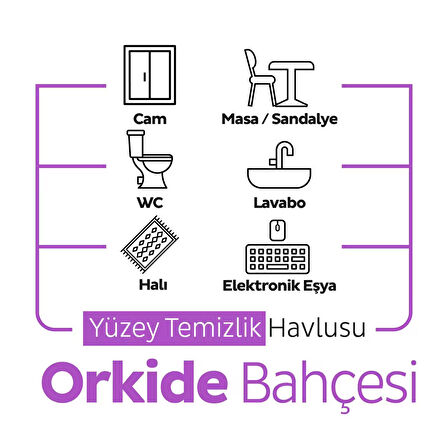 Sleepy Easy Clean Orkide Bahçesi Yüzey Temizlik Havlusu&Mendili 100 Yaprak