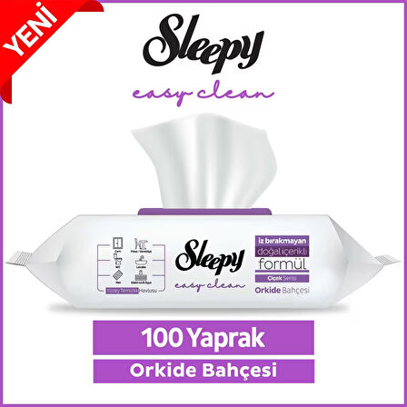 Sleepy Easy Clean Orkide Bahçesi Yüzey Temizlik Havlusu&Mendili 100 Yaprak