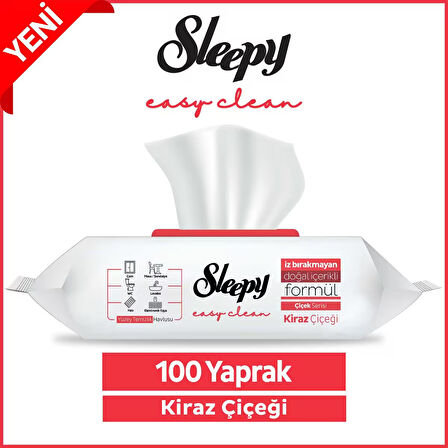 Sleepy Easy Clean Kiraz Çiçeği Yüzey Temizlik Havlusu&Mendili 100 Yaprak