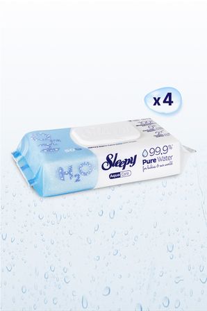 Sleepy AquaCare H2O Yenidoğan Islak Bebek Havlusu 4X50
