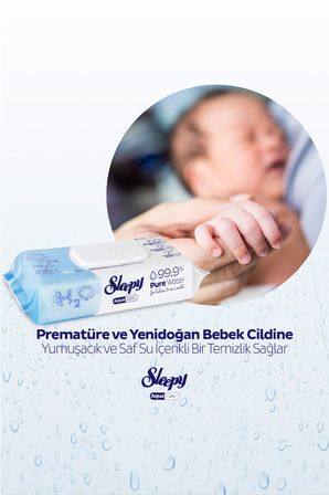 Sleepy AquaCare H2O Yenidoğan Islak Bebek Havlusu 4X50