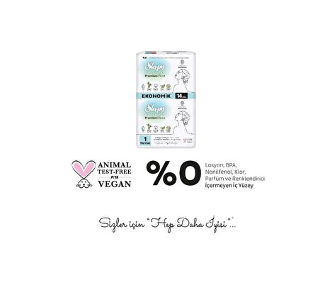 SLEEPY BİO NATURAL PREMİUM PLUS+ 1 NORMAL PAKET  - 14 PCS