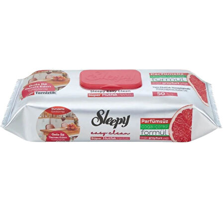 Sleepy Easy Clean Süper Mutfak Havlusu Greyfurt Yağlı 50'li