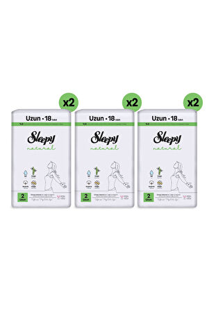 Sleepy Natural Ultra Hassas Hijyenik Ped Mega Fırsat Paketi Uzun 108 Adet