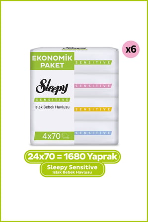 Sleepy Sensitive Islak Bebek Havlusu 24x70 (1680 Yaprak)