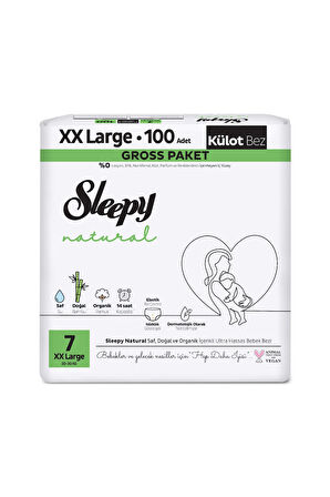 Sleepy Natural Gross Paket Külot Bez 7 Numara Xxlarge 100 Adet