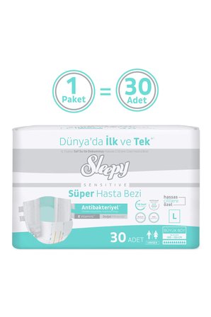 Sleepy Sensitive Antibakteriyel Süper Yetişkin Hasta Bezi Large 30 Adet