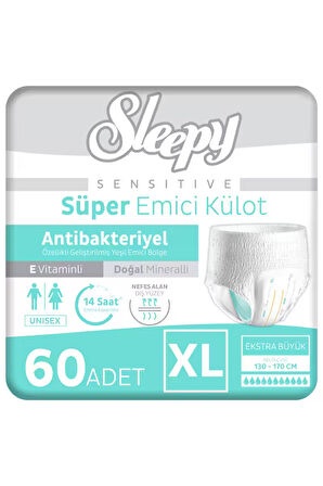 Sleepy Sensitive Antibakteriyel Emici Külot Xlarge 30x2 60 Adet