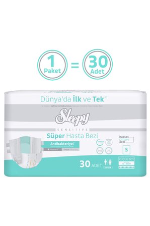 Sleepy Sensitive Antibakteriyel Süper Yetişkin Hasta Bezi Small 30 Adet