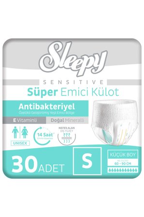 Sleepy Sensitive Antibakteriyel Emici Külot Small 30 Adet