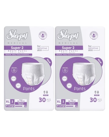 Sleepy Süper2 Emici Külot XL Beden 2 Paket 60 Adet