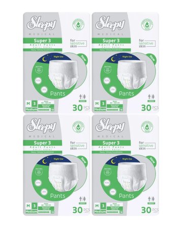 Sleepy Süper3 Emici Külot L Beden 4 Paket 120 Adet