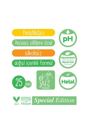 Sleepy Natural Kişisel Bakım Havlusu Çanta Boy 25 Yaprak