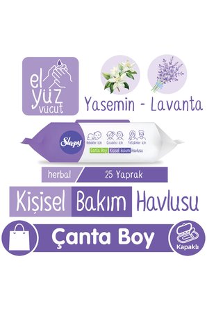 Sleepy Herbal Kişisel Bakım Havlusu Çanta Boy 25 Yaprak