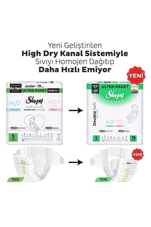 Sleepy Natural Double Soft Ultra Paket Bebek Bezi 5 Numara Junior 78 Adet