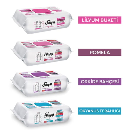 Sleepy Yüzey Temizlik Havlusu 100 lü 4 lü Karma Paket