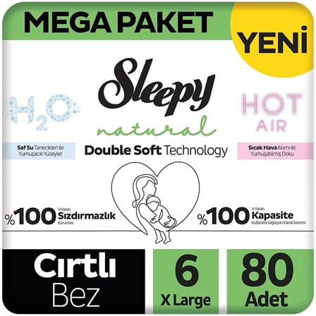 Sleepy D.S Natural Mega 6 Beden,80 Adet
