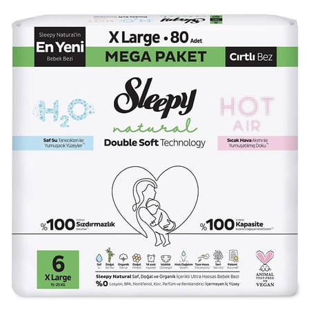Sleepy D.S Natural Mega 6 Beden,80 Adet