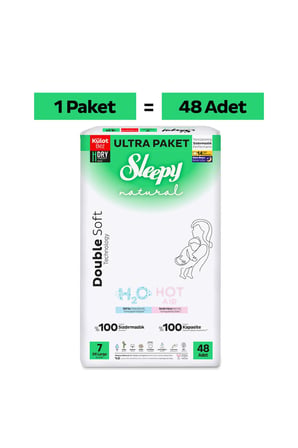 Sleepy Natural Double Soft Ultra Paket Külot Bez 7 Numara Xxlarge 48 Adet