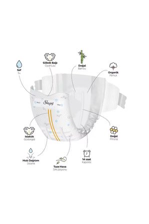 Sleepy Bio Natural Premium Plus Airbag Comfort Mega Paket Bebek Bezi 2 Numara Mini 204 Adet